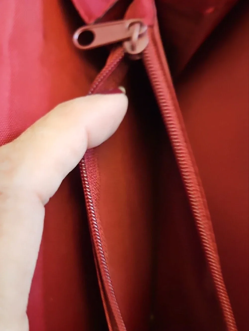 Red Croc-Embossed Wallet Clutch